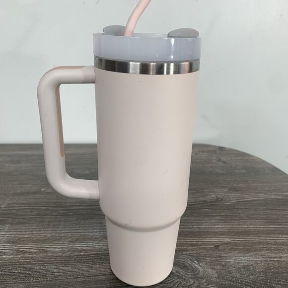 Stanley 30oz Stainless Steel Tumbler W/lid And Straw Pale Pink - Picture 7 of 14